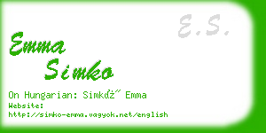 emma simko business card
